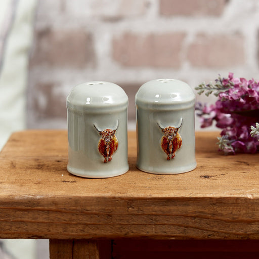 Embossed Cow Salt and Pepper Set