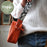 Orange Vegan Leather Animal Print Strap Camera Bag