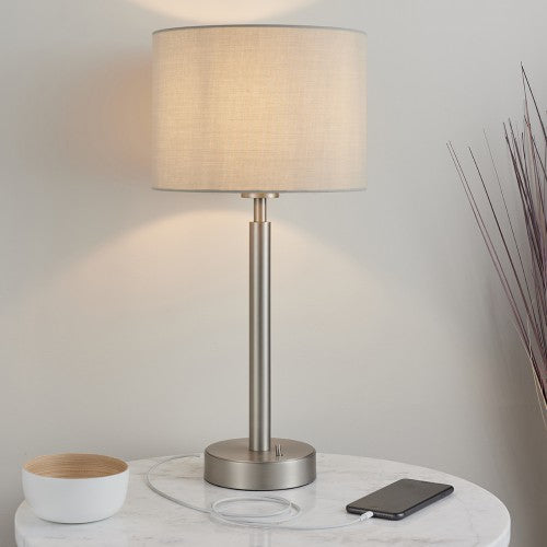 Owen Lamp Base with USB Charging Port