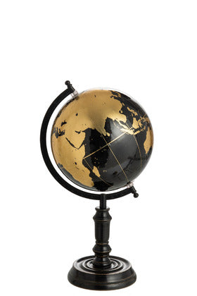 Black & Gold World Globe