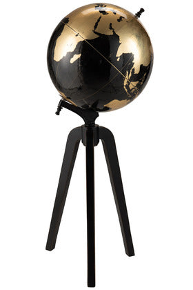 Large Gold & Black Globe