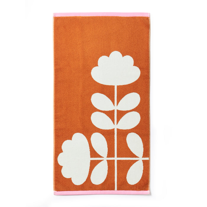 Cut Stem Tulip/Paprika Towels