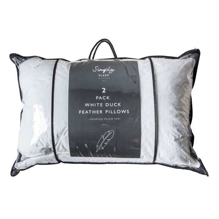 SIMPLY SLEEP 2 Pack Duck Feather Pillows