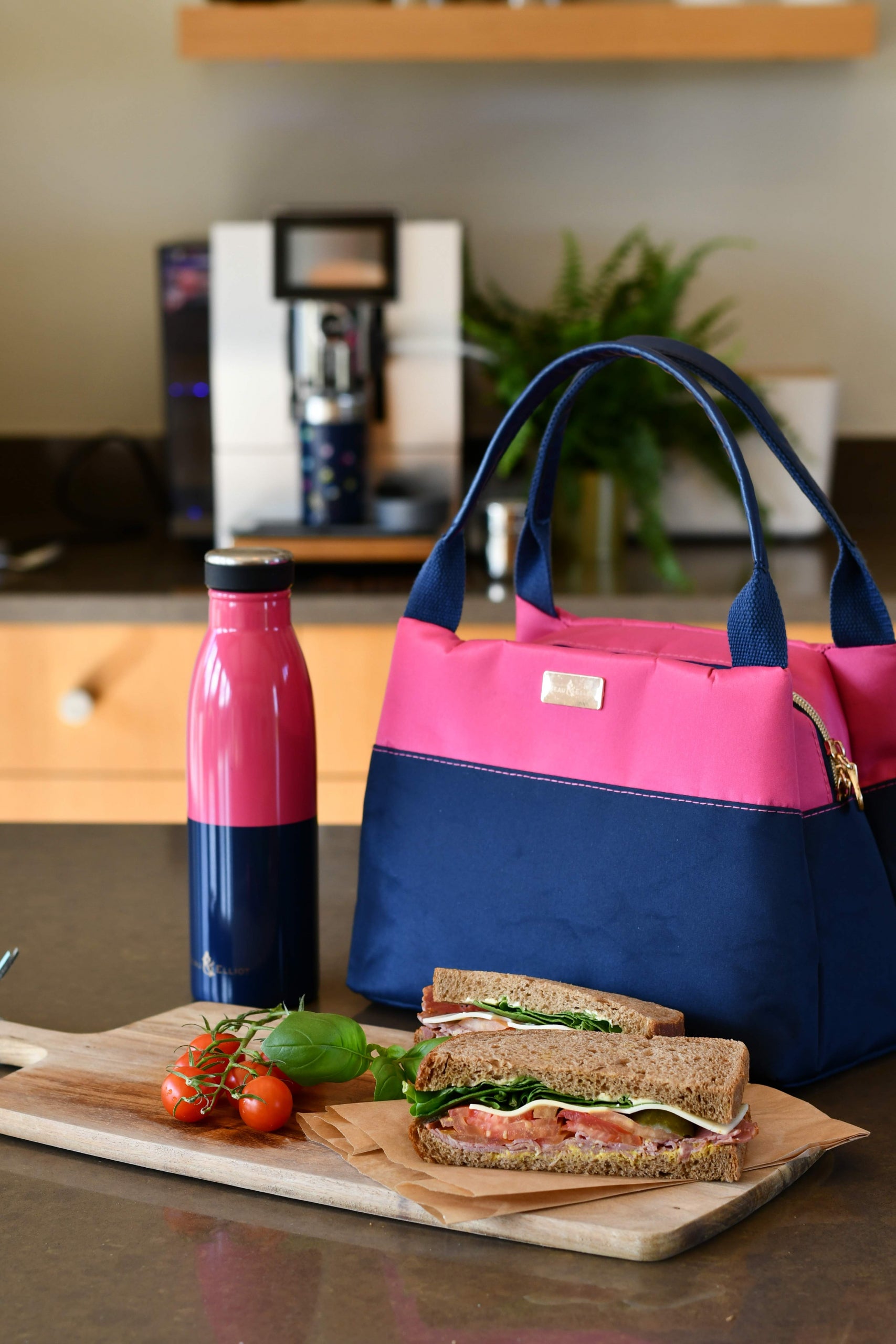 Insulated Colour Block Lunch Bag