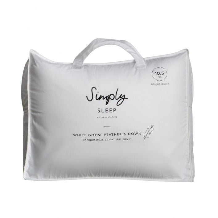 SIMPLY SLEEP White Goose Feather & Down Duvet