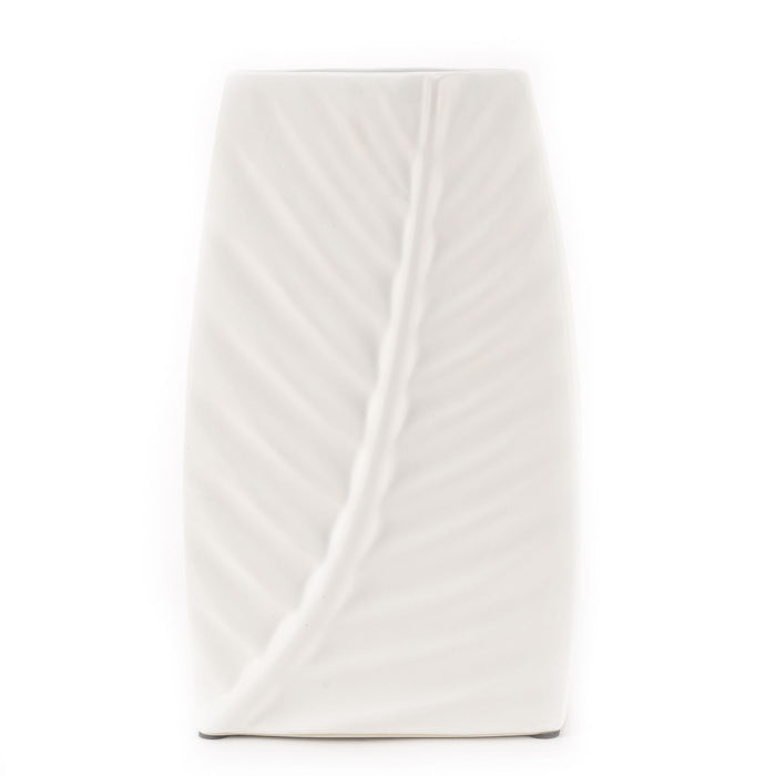 White Ceramic Leaf Vase 28.5cm