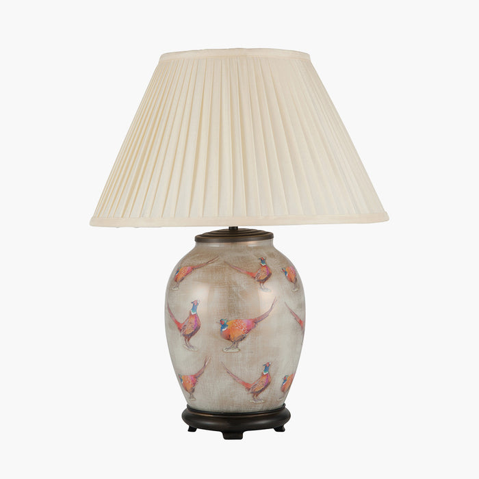 Pheasant Glass Table Lamp