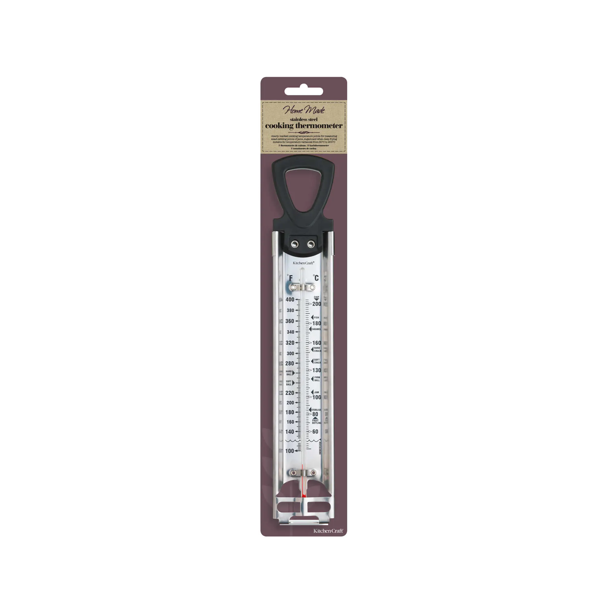 Deluxe Stainless Steel Cooking Thermometer