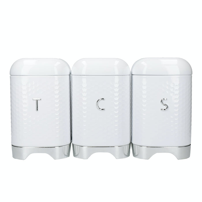 Lovello Set of Three Textured Storage Tins