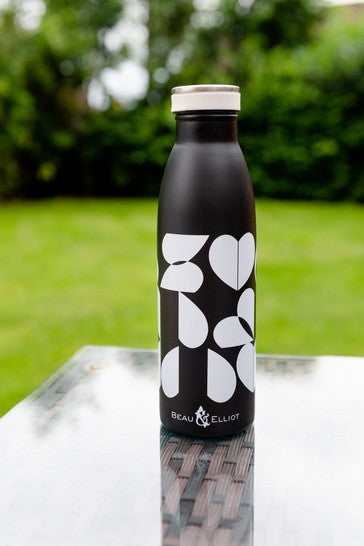 Monochrome Broken-Hearted Vacuum Insulated Drinks Bottle 500ml