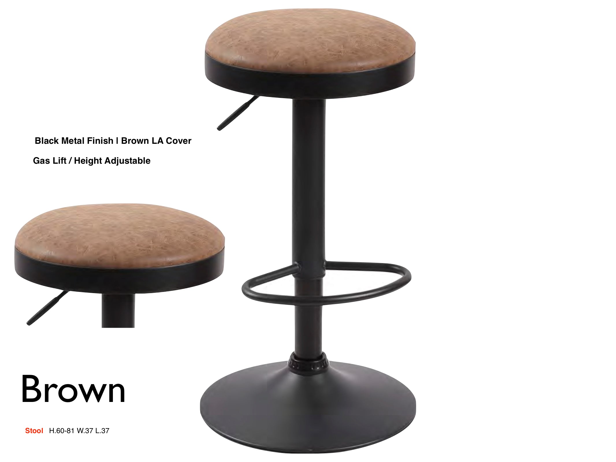 Remi Barstool - Brown