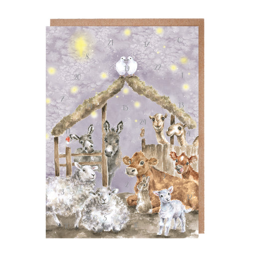 'Away in a Manger' Advent Calendar Card
