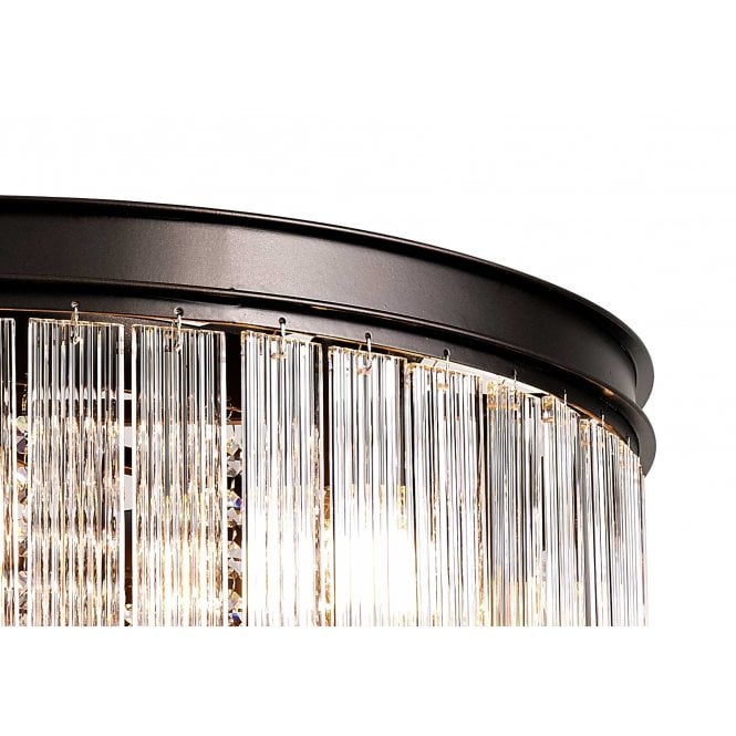 Brown Oxide Finished 8 Light Pendant