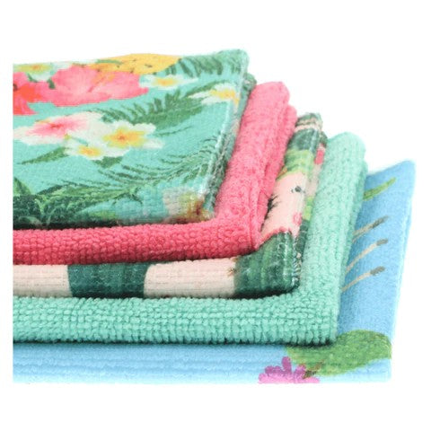 Botanic Print Microfibre Cloths