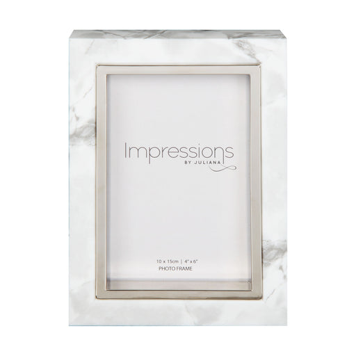 White Marble Look Photo Frame