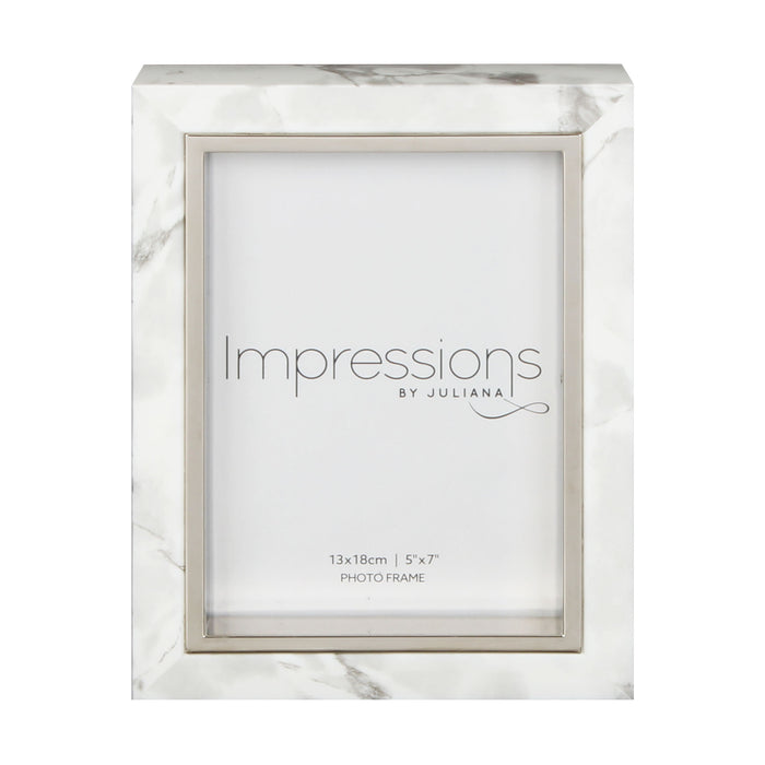 White Marble Look Photo Frame
