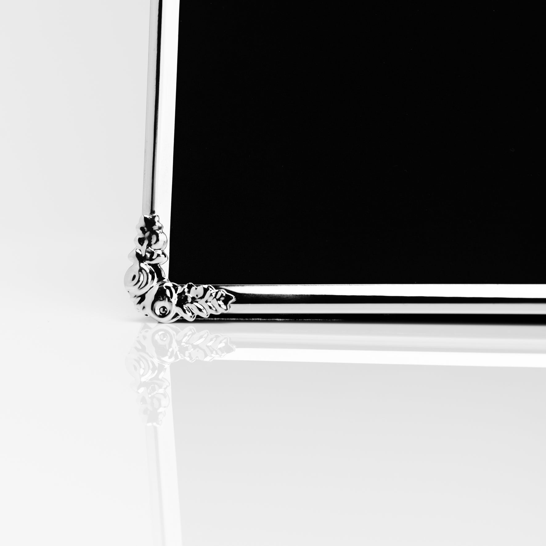 Silver Plated Photo Frame with Decorative Corner