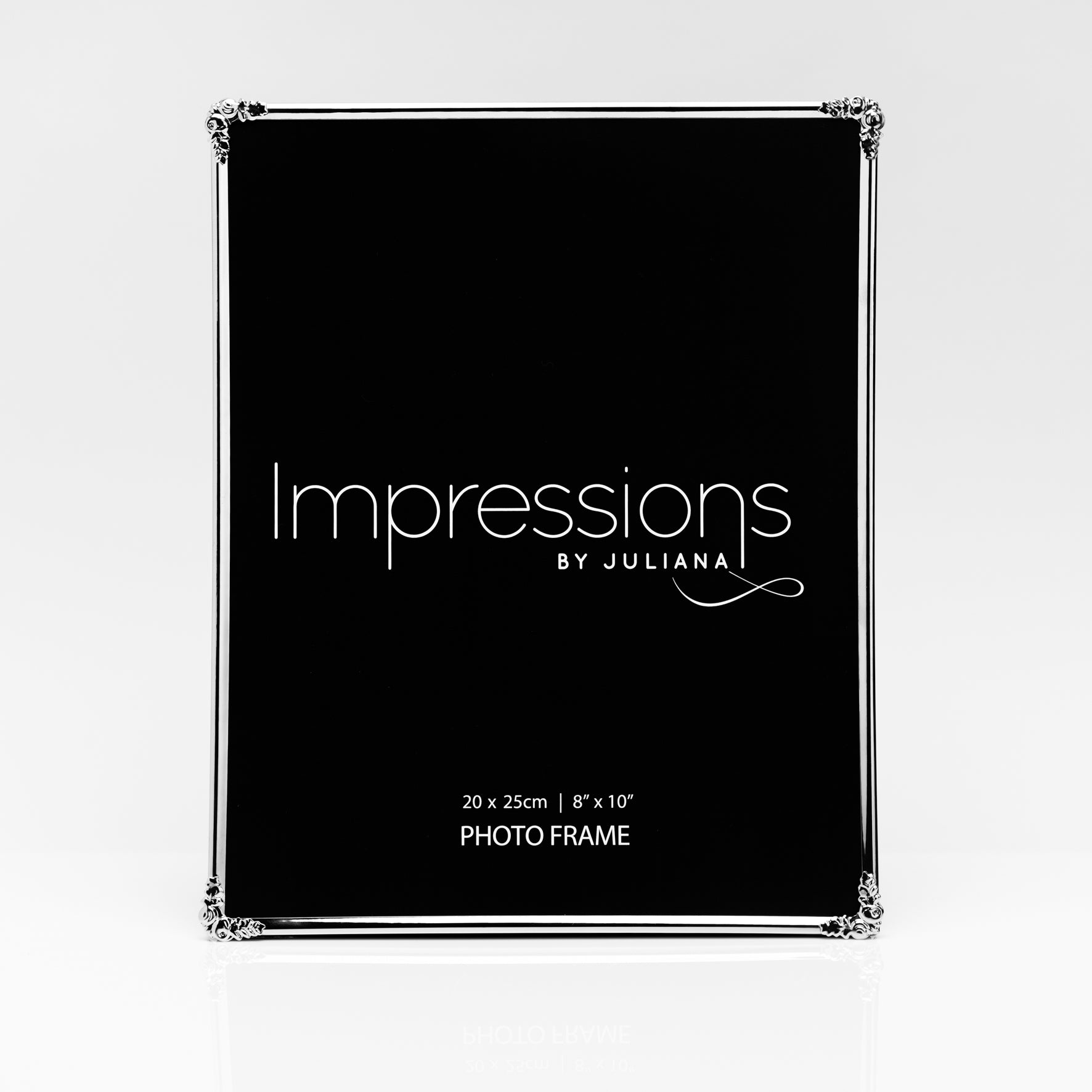 Silver Plated Photo Frame with Decorative Corner