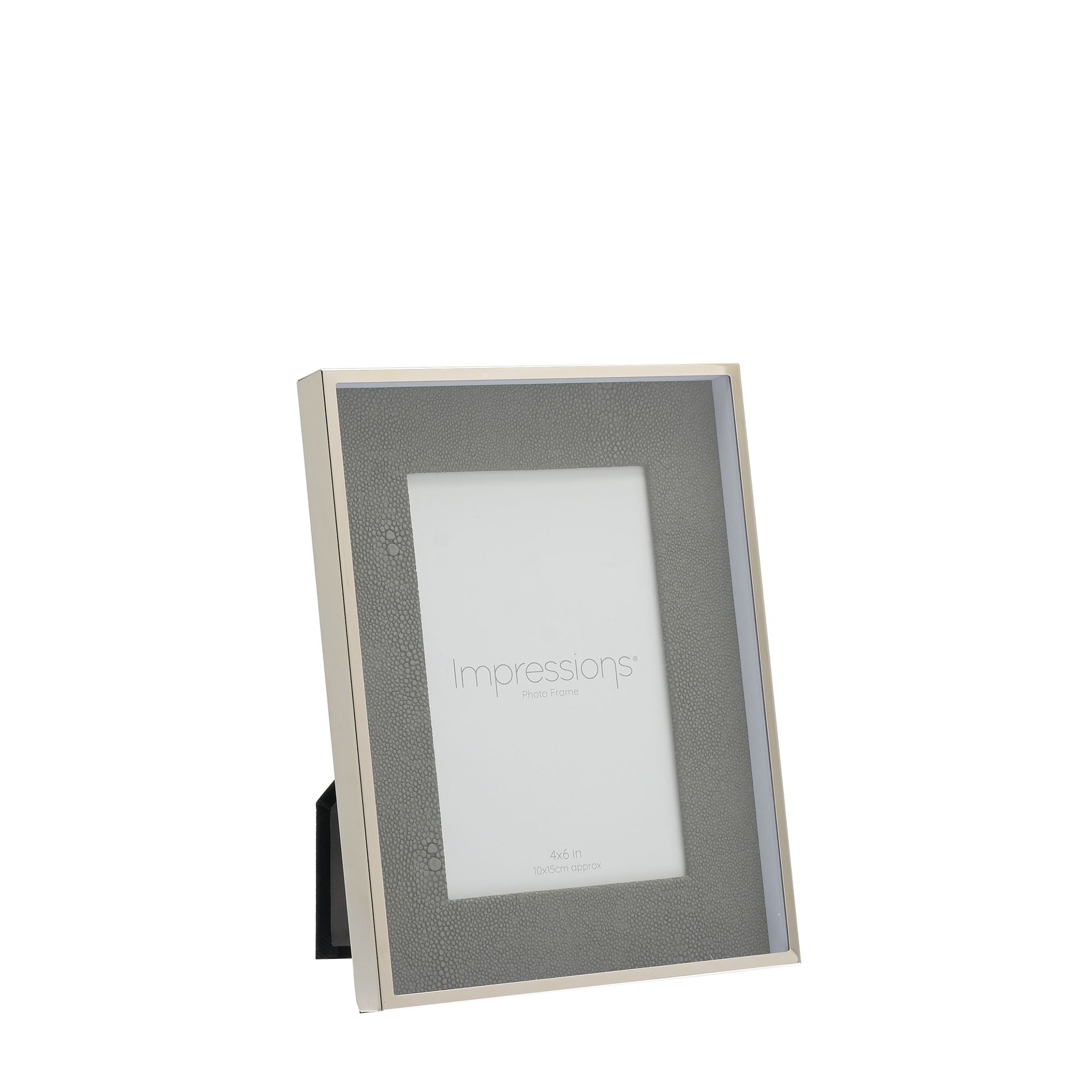 Faux Croc Detail Frame Soft Grey