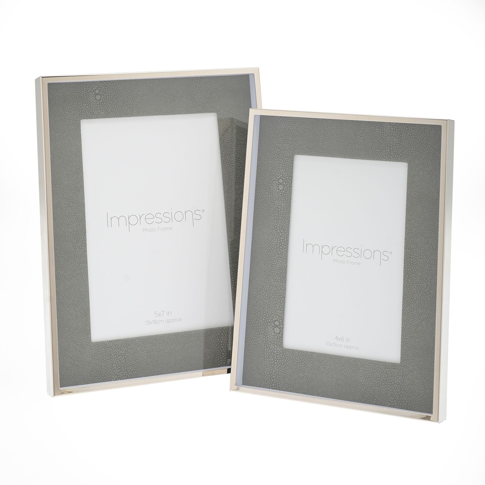 Faux Croc Detail Frame Soft Grey