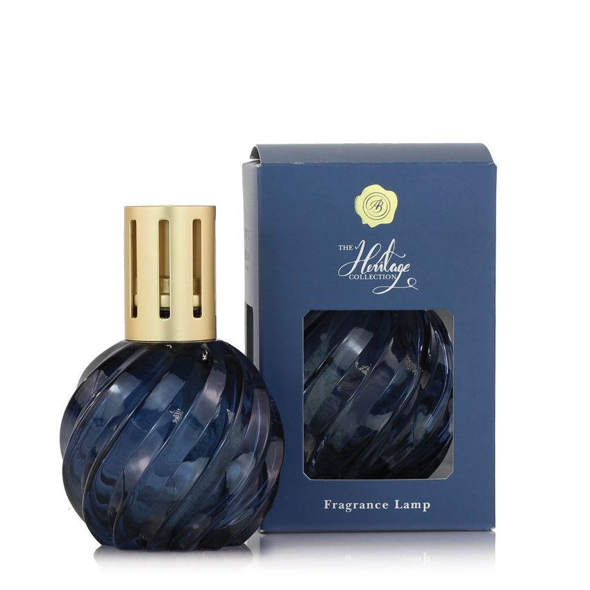 Blue Spiral Glass Fragrance Lamp