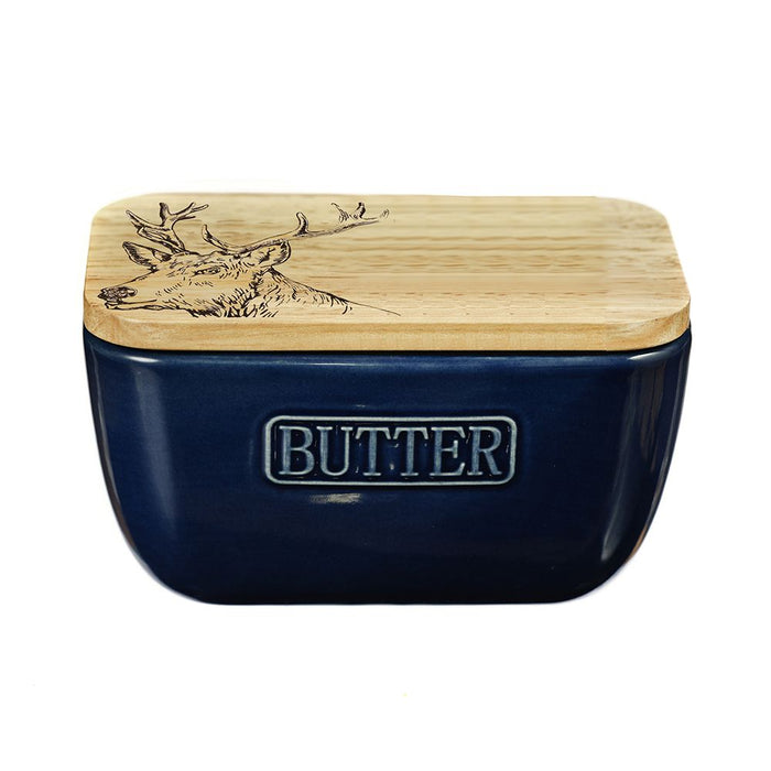 Stag Oak And Ceramic Butter Dish