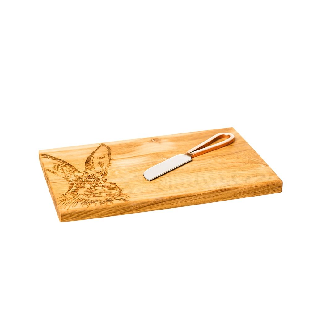 Oak Cheese Board & Knife Set
