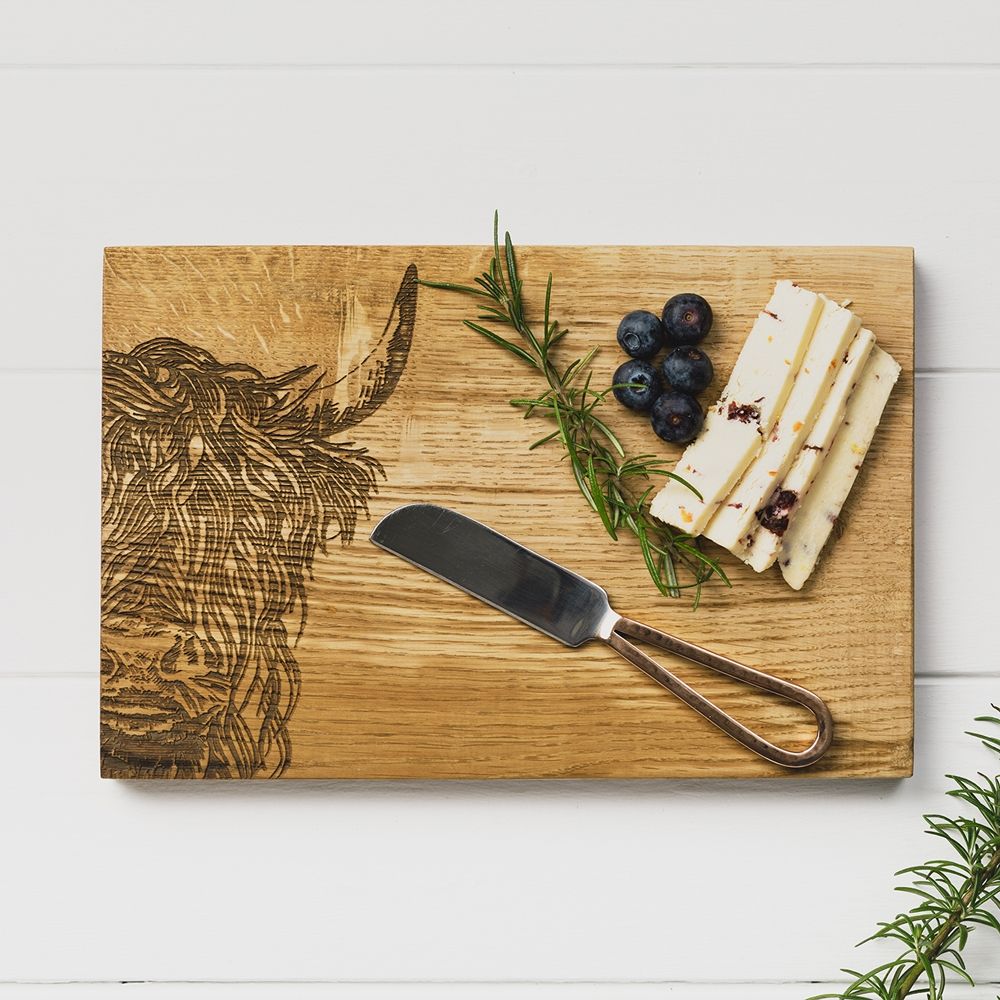 Oak Cheese Board & Knife Set