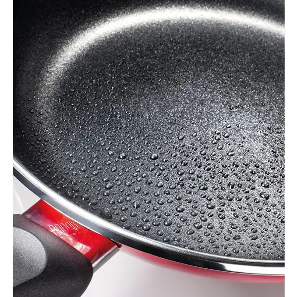 Essentials Red Enamel, 2Pce Frying Pan Set Non-Stick