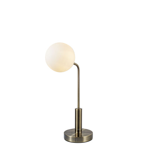 Llando Antique Brass Table Lamp With Opal Glass