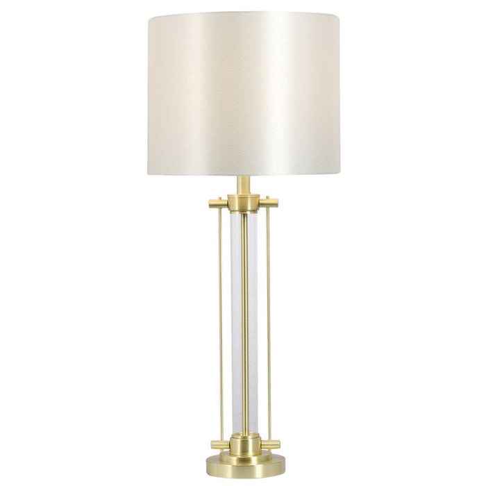 Malone Satin Brass Table Lamp with Shade