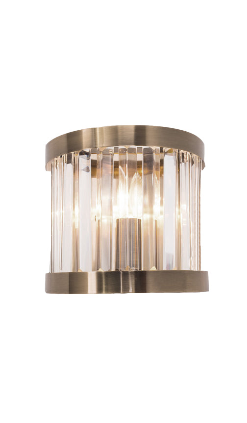 Pandora Crystal Wall Light Antique Brass