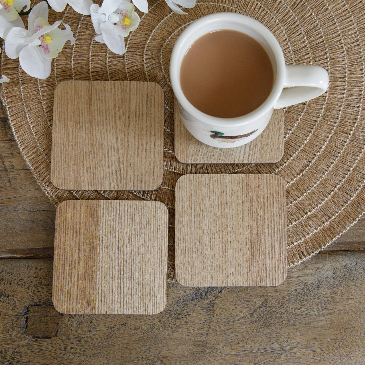 Oak Veneer Coasters