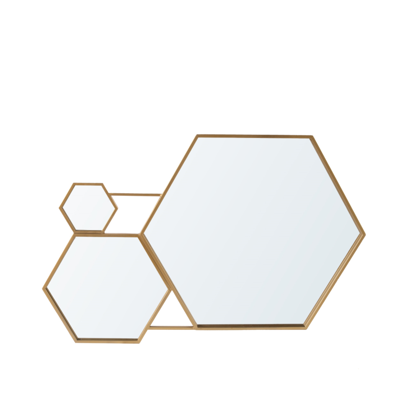 Gold Hexagon Mirror