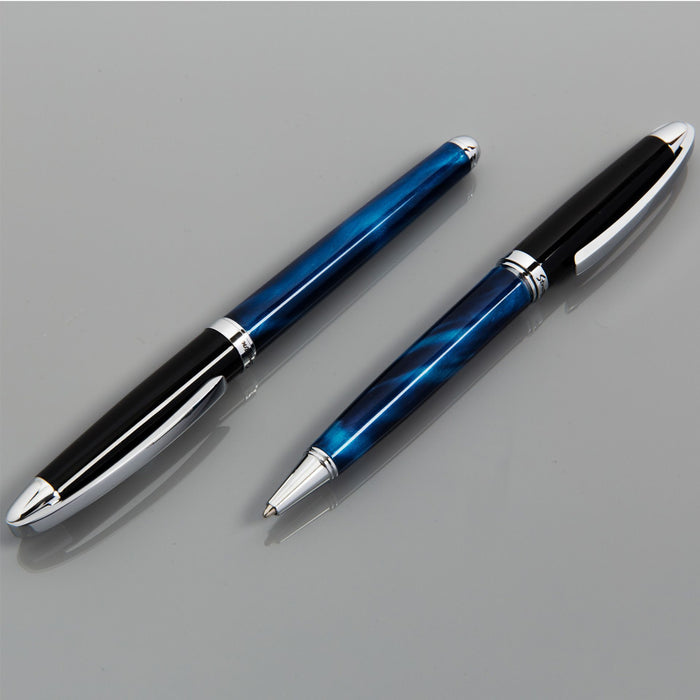 Blue & Black Pen Set