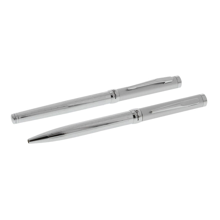 Two Tone Silver Pen Set