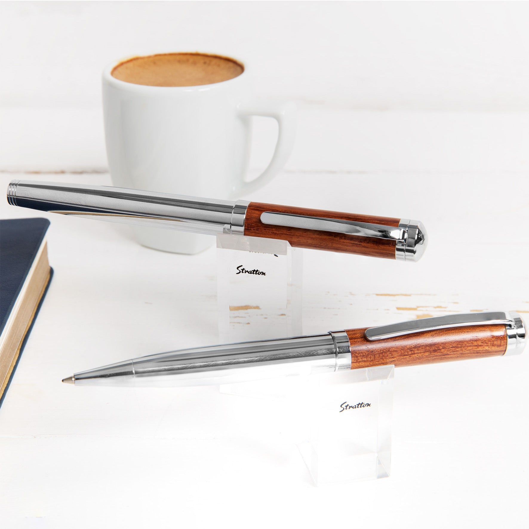 Wood & Chrome Pen Set