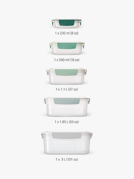 Nest Lock 5-piece Green Container Set