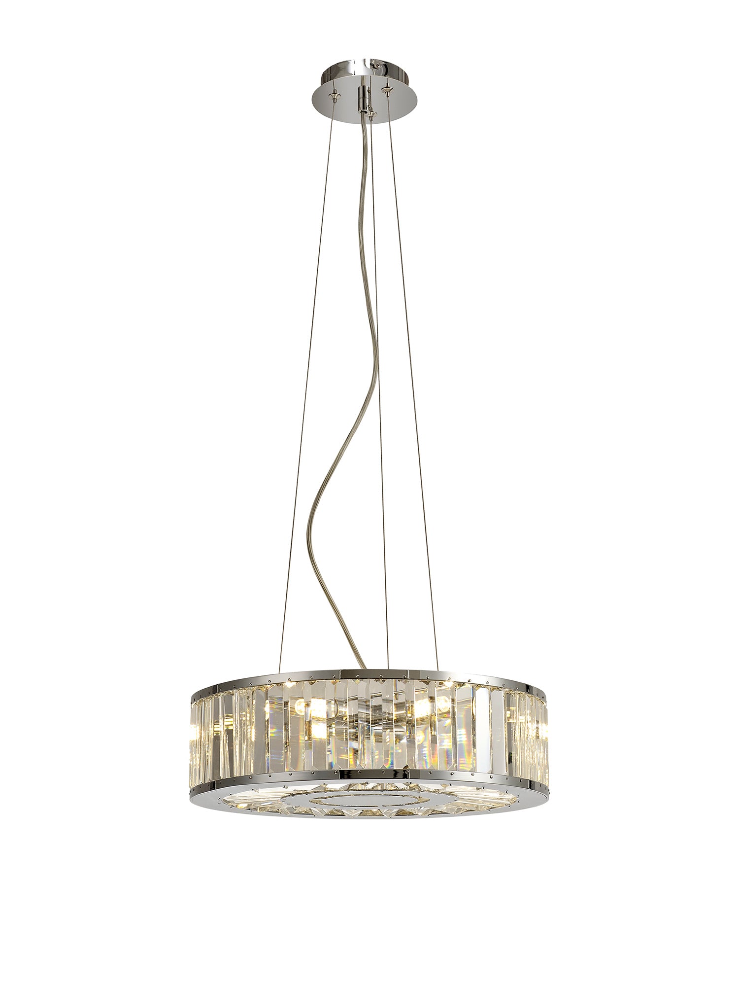 Torre Pendant 5 Light Polished Chrome/Crystal