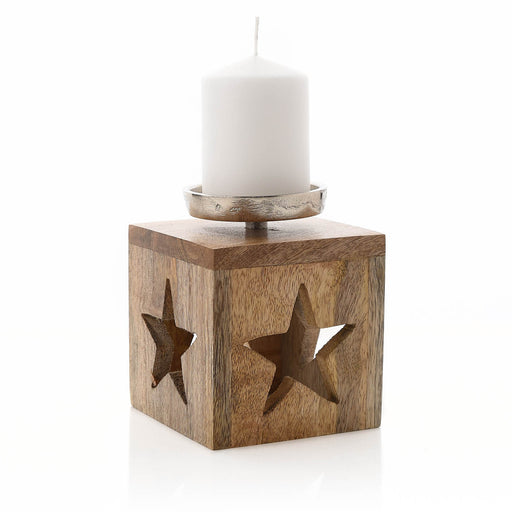 Cut-out Star Candle Holder