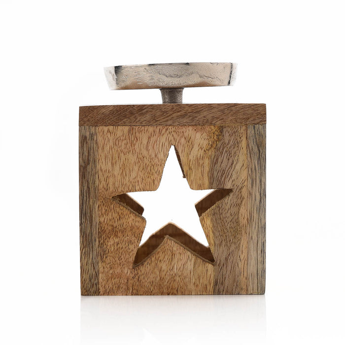 Cut-out Star Candle Holder